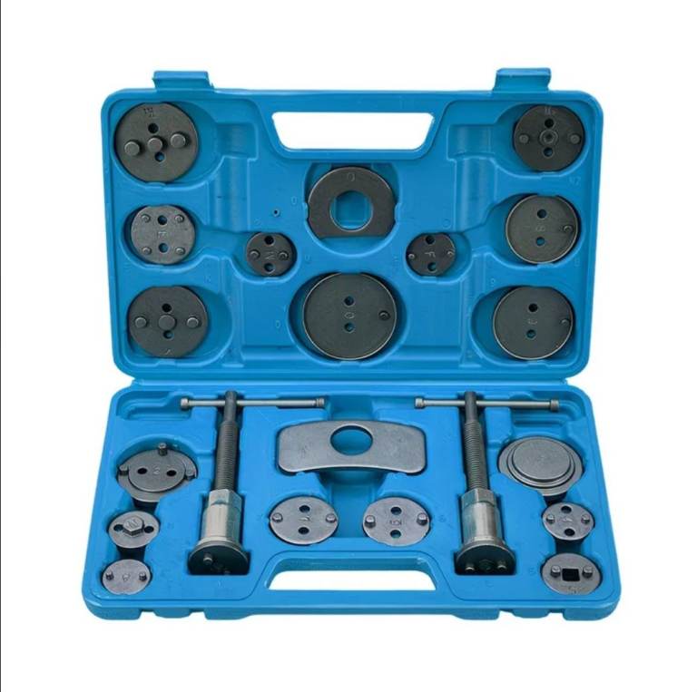 Brake calliper rewind set, cordless drill sets, bolt extractor sets