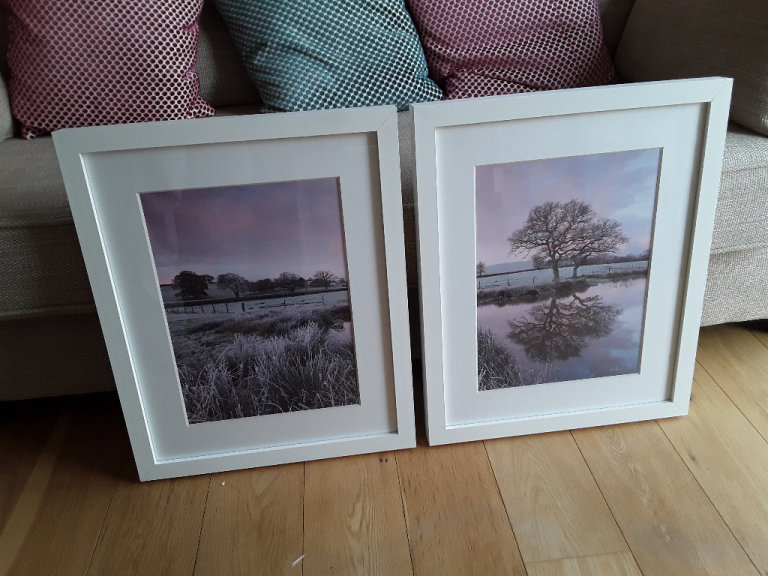 2 x Adam Burton Framed Landscape Prints 45 x 55 cm