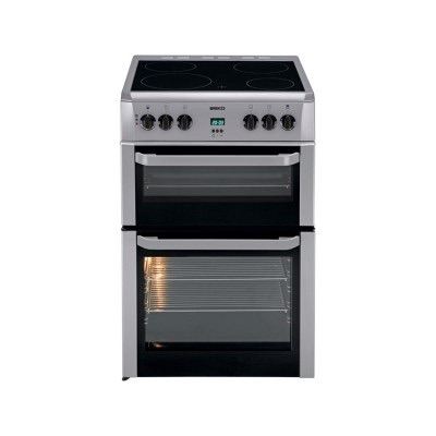 Beko Freestanding Electric Cooker with Double Oven – Silver