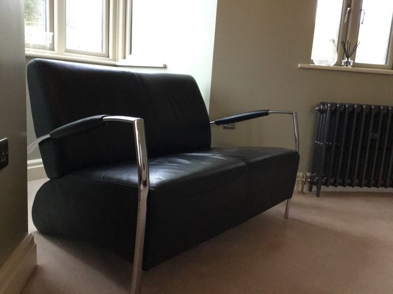 Stylish high quality leather two seater sofa