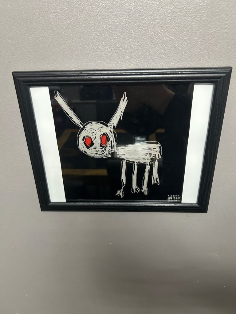 Drake album cover Framed Abstract Bunny Print – Black Frame