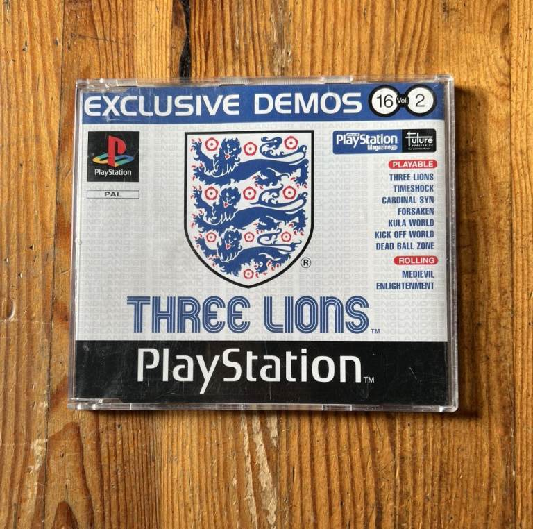 Vintage Original Rare PlayStation 1 Three Lions Exclusive Demo