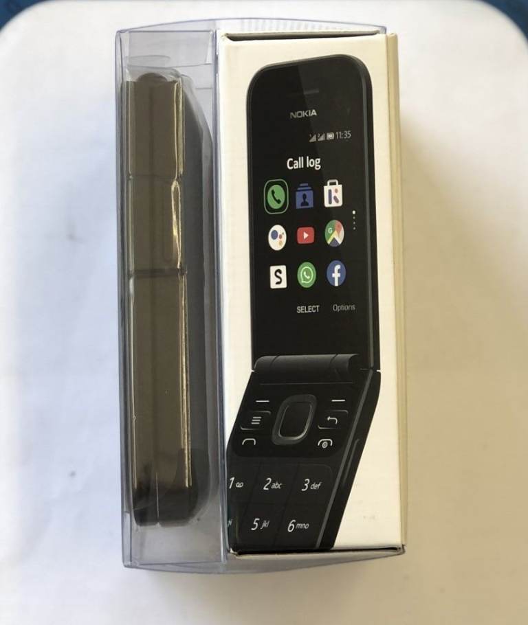 Brand New Nokia 2720 Black Flip Phone 2G