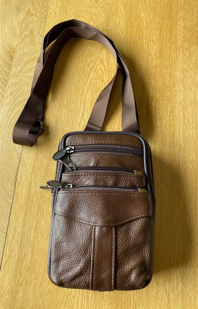 Passport/Documents Leather Shoulder and Waist Bag