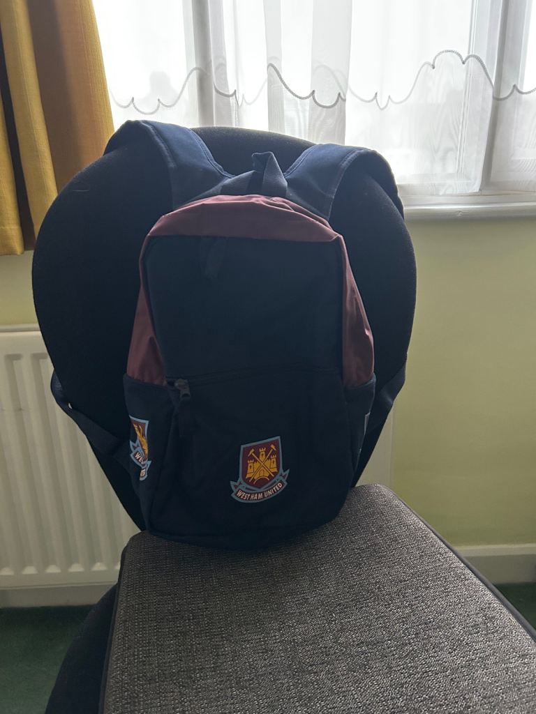 West Ham Football Backpack. 