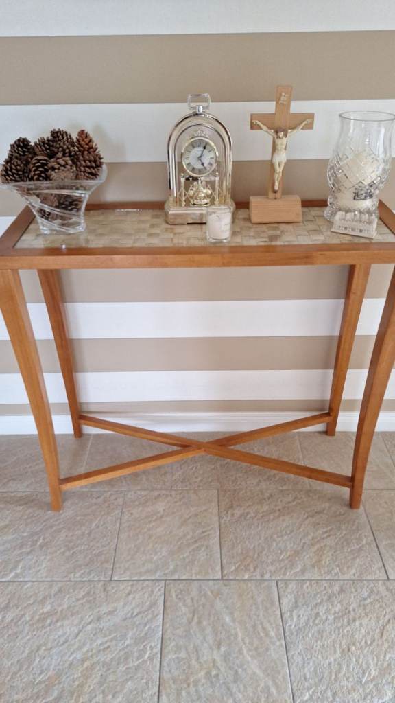 Set of 3 occasional tables with matching mirror.