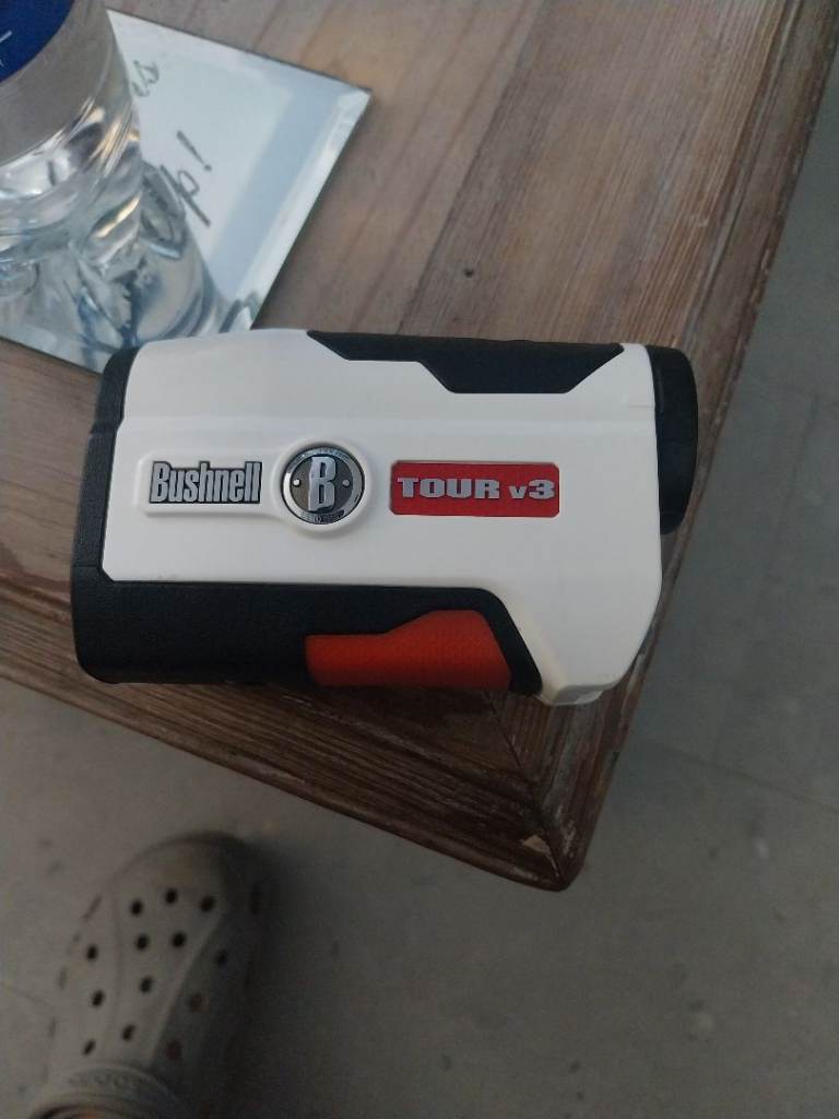 Bushnell Tour V3 Golf Rangefinder – White/Black, Good Condition