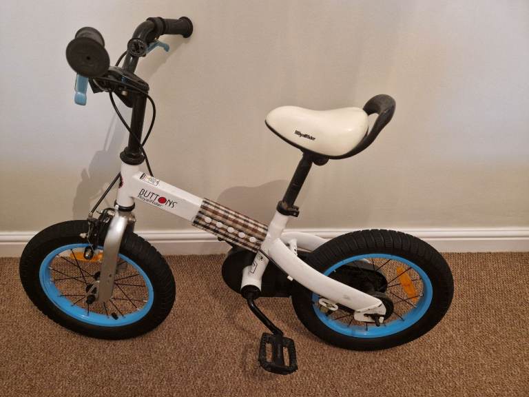 Kids bike, 14 inch wheels. Royal baby button