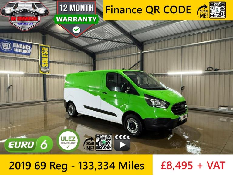 2019 69 Reg Ford Transit Custom 2.0 130BHP Ecoblue L2H1 Mobile Jetting Van + VAT