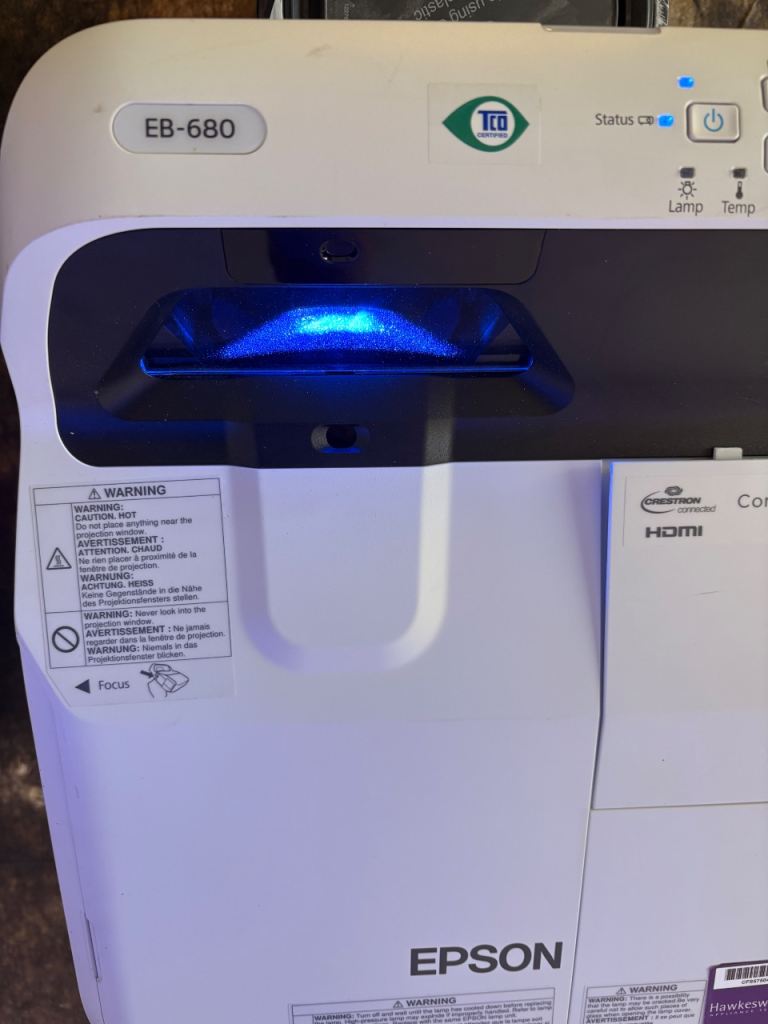 Epson EB-680 Projector – White, Good Condition