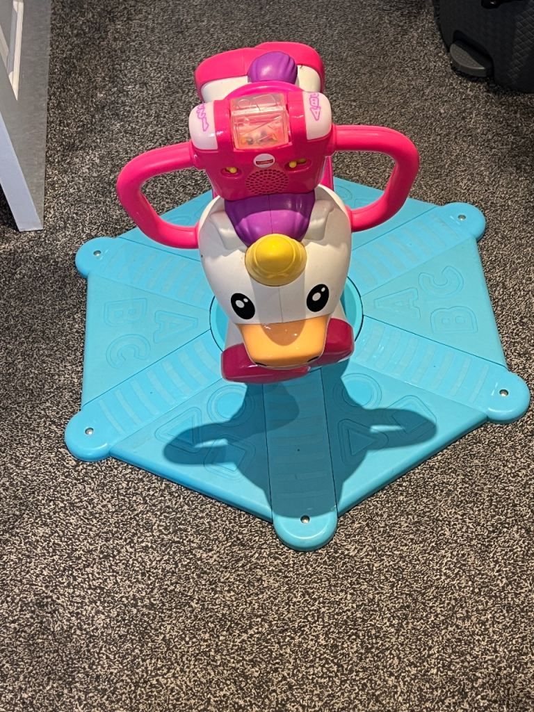 Fisher-Price Bounce and Spin Unicorn Toy – Good Condition