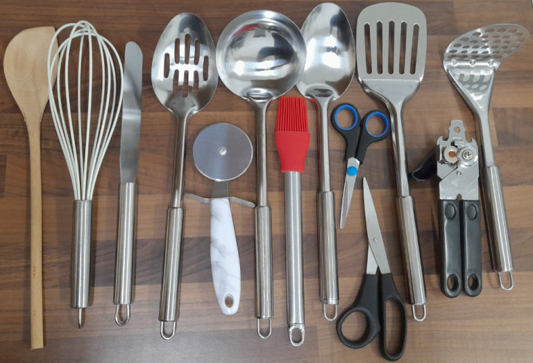 13 x Kitchen Utensils. £20 for set or sold separately. Prices in Description. Stainless Steel.