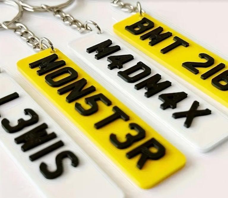 image for Custom Personalised Reg Plates Keychain