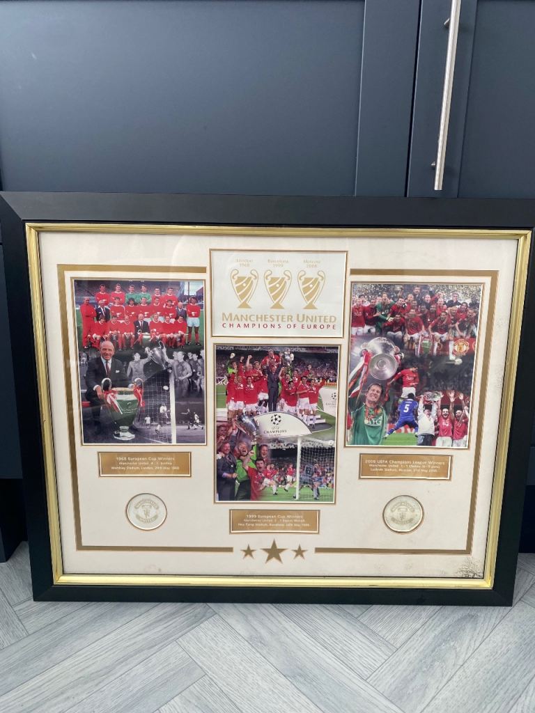 Manchester United champions of Europe print