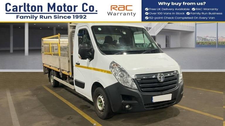 2018 Vauxhall Movano 2.3 CDTi 3500 BiTurbo DROPSIDE+ T/LIFT L3 H1 Euro 6 (130 ps) RWD  DROPSIDE D...