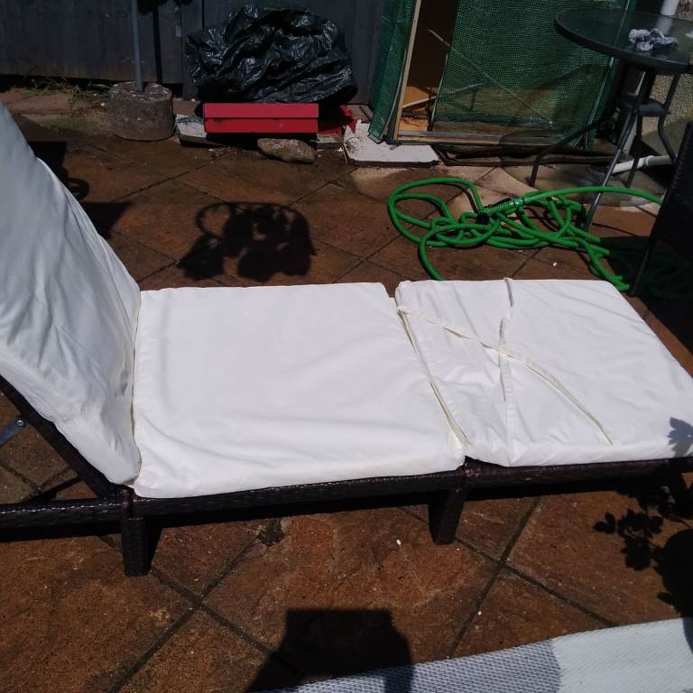 Rattan sun lounger