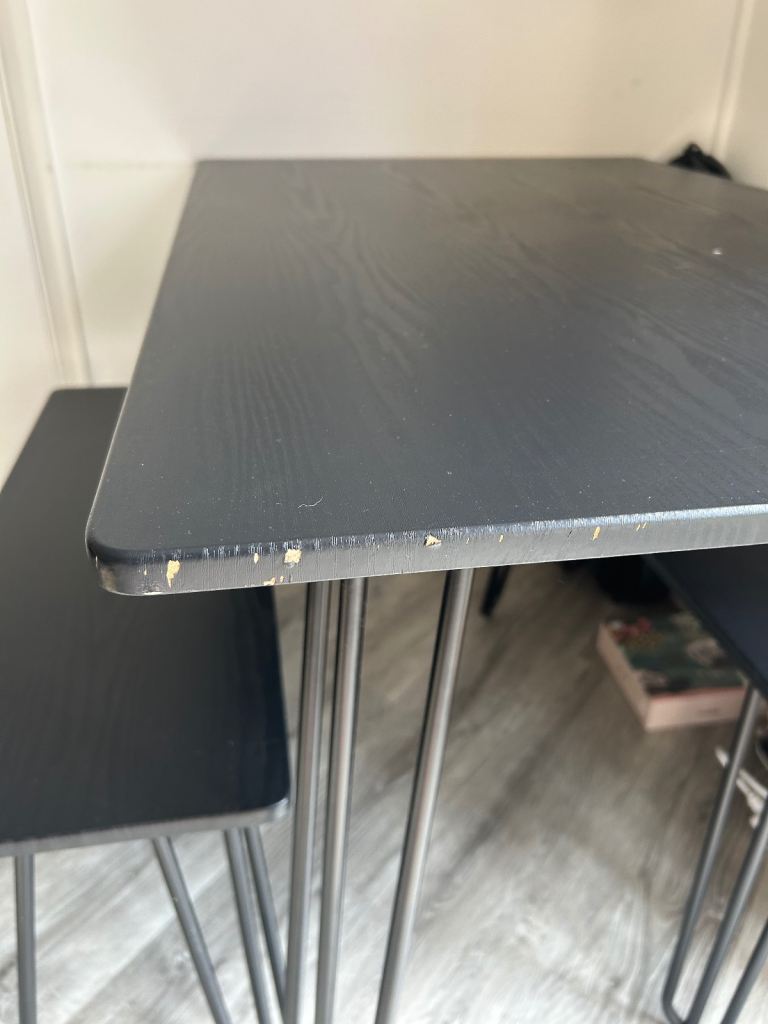 Dining table and benches 