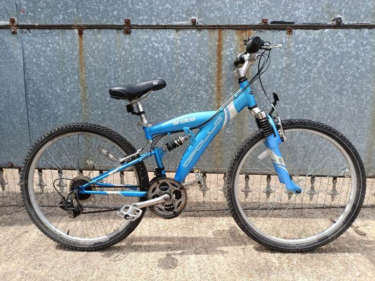 APOLLO ENTICE(BLUE/WHITE) 26 INCH WHEEL ADULTS FULL SUSPENSION BIKE, ALLOY BRAKES +LEVERS, £120