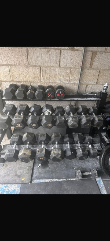 Dumbbells for sale £2 per kg 