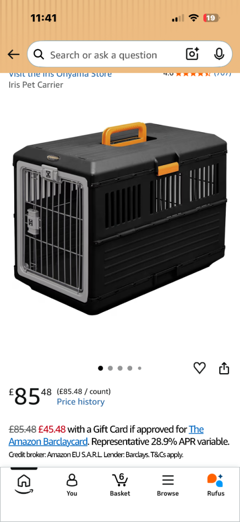 Folding pet carrier