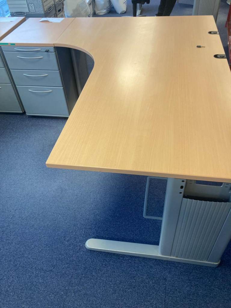 Beech  1800 mm managers corner office desks with 