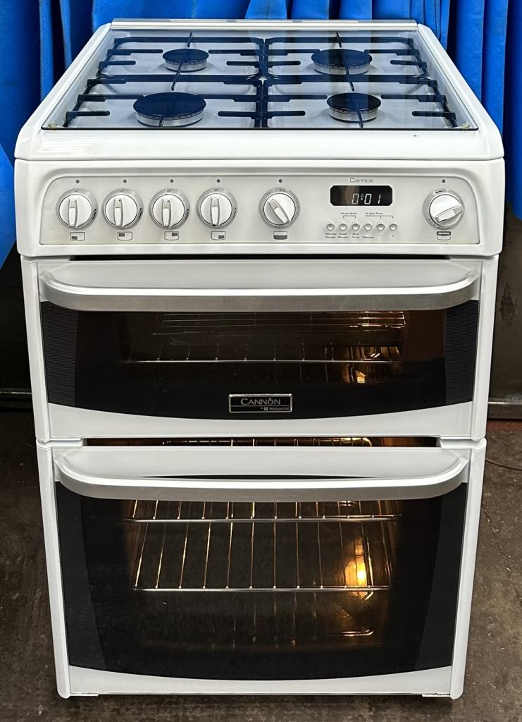 Hotpoint CH60GCIW 60cm Double Oven Gas cooker - white 