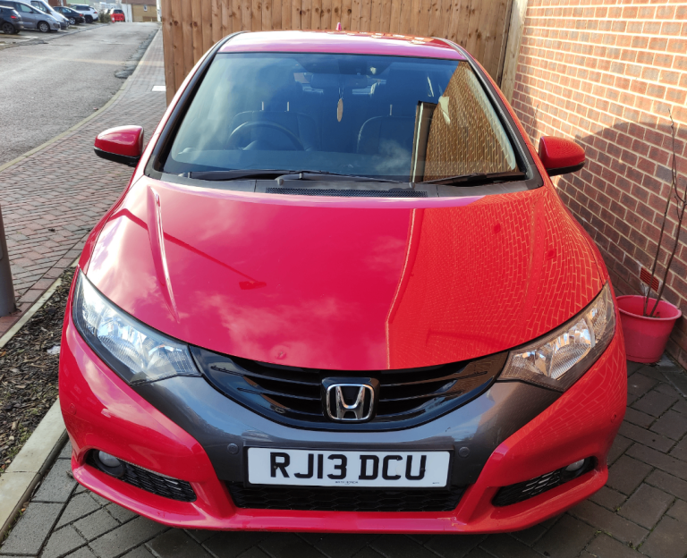 2013 HONDA CIVIC I-VTEC EX AUTOMATIC Hatchback RED PETROL 1798 cc Reduced @£6290