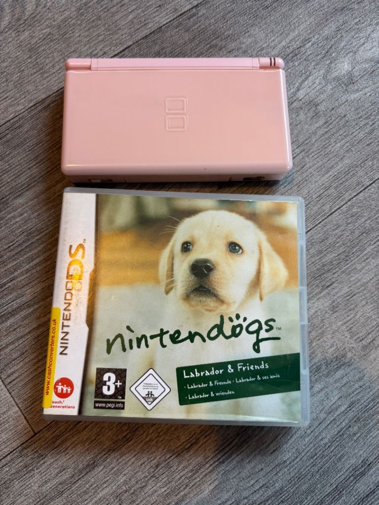 Nintendo DS Lite Pink with Nintendogs Labrador & Friends Game