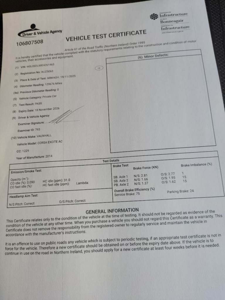 Vauxhall, CORSA, Hatchback, 2014, Manual, 1229 (cc), 5 doors