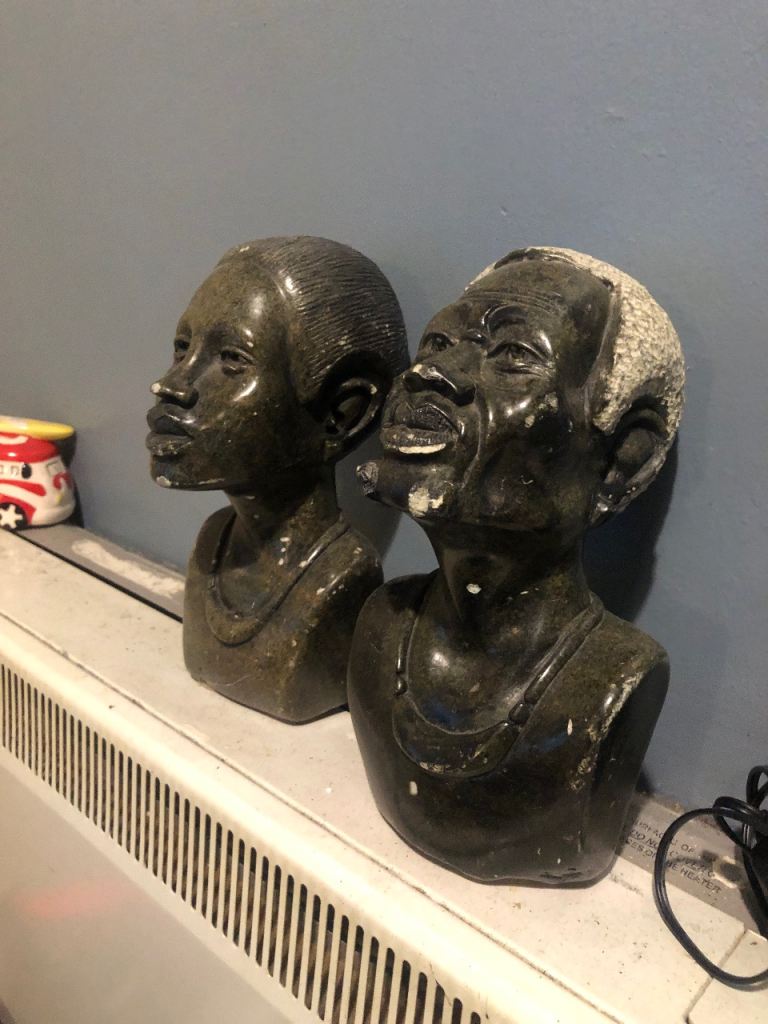 African soapstone busts