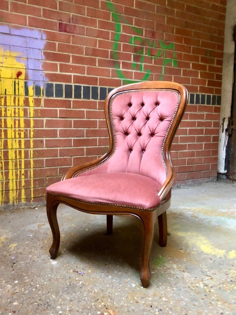 Lovely dusky pink bedroom/nursing chair