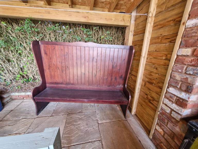 Wooden Monks bench/church pew