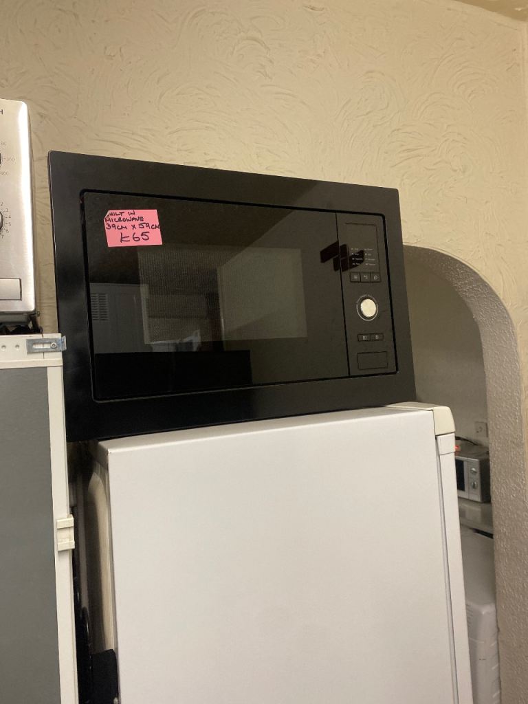 ✅🫧BLACK ELECTRIQ 39CM HIGH 59CM WIDE BUILT IN MICROWAVE OVEN DELIVERY AVAILABLE