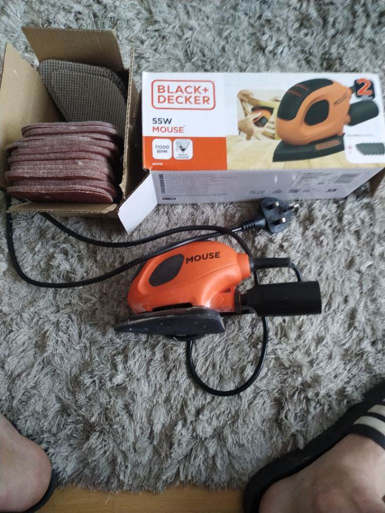 BLACK+DECKER Mouse Sander 55W – Good Condition