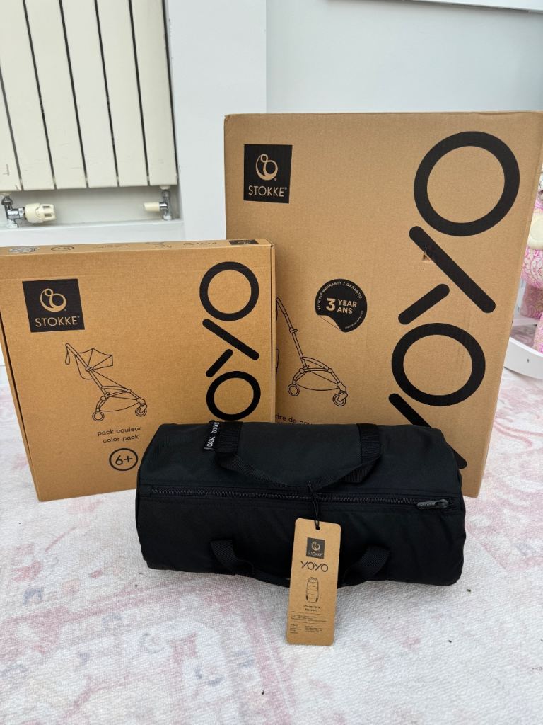 Stokke YOYO³ Leopard Stroller + Footmuff Bundle Brand New!