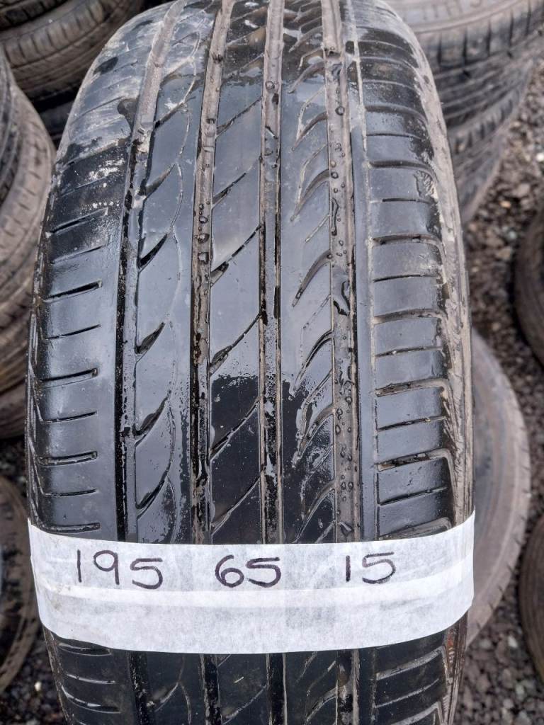195 65 15 single part worn tyres 