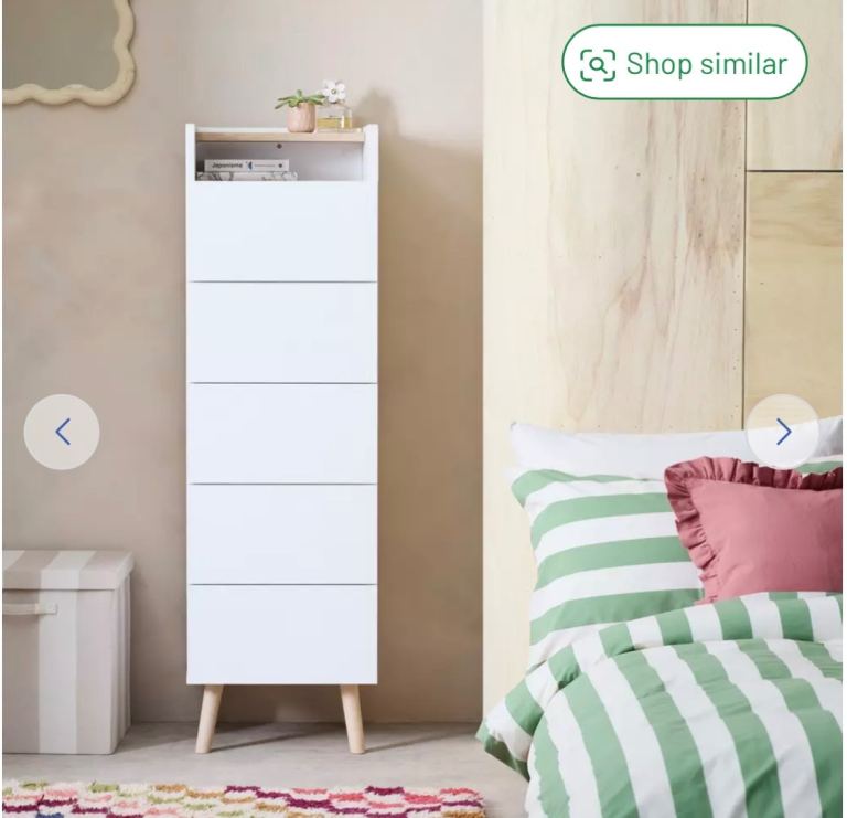 Habitat Skandi Tall Boy White/Oak Effect RRP £159 (Argos)