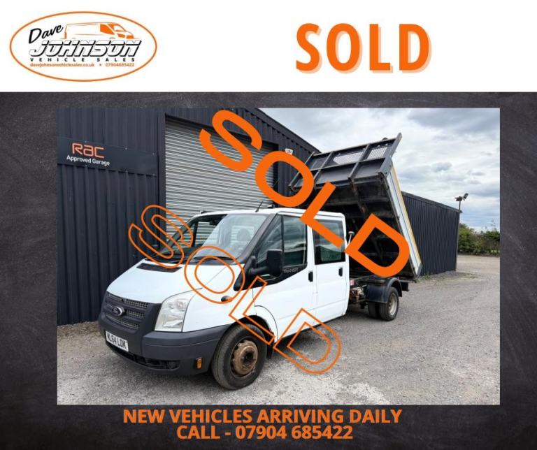 Ford Transit crew cab tipper 2014 