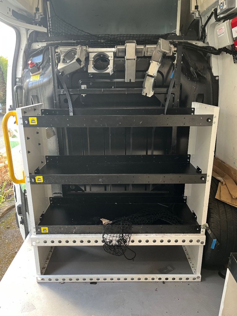 Van or workshop equipment rack