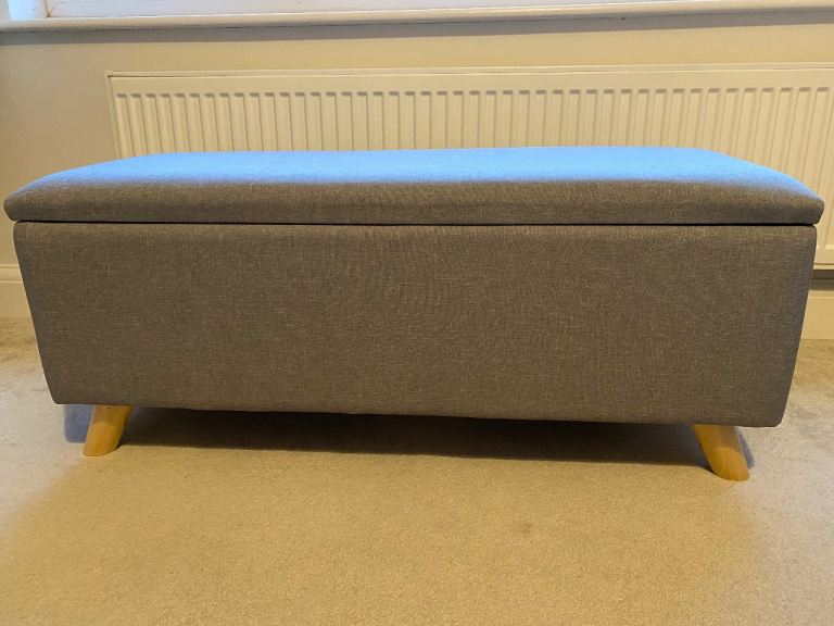 Wayfair 98cm L Ottoman Bench with Storage Light Grey VGC