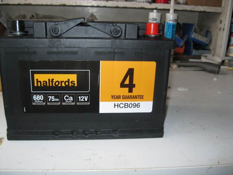 new halfords car battery