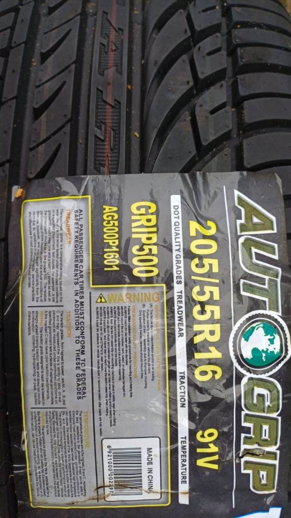 CAR TYRE NEW AUTOGRIP 205/55R16 91V UNUSED