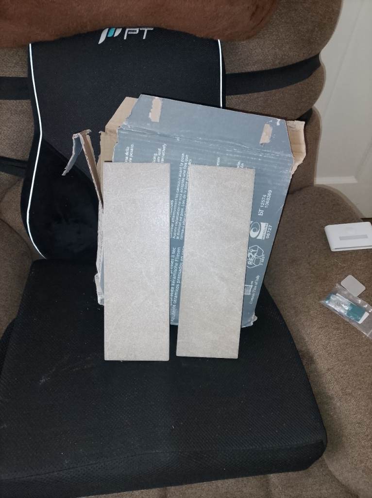 New Grey Ceramic Floor/Wall Tiles - Boxed