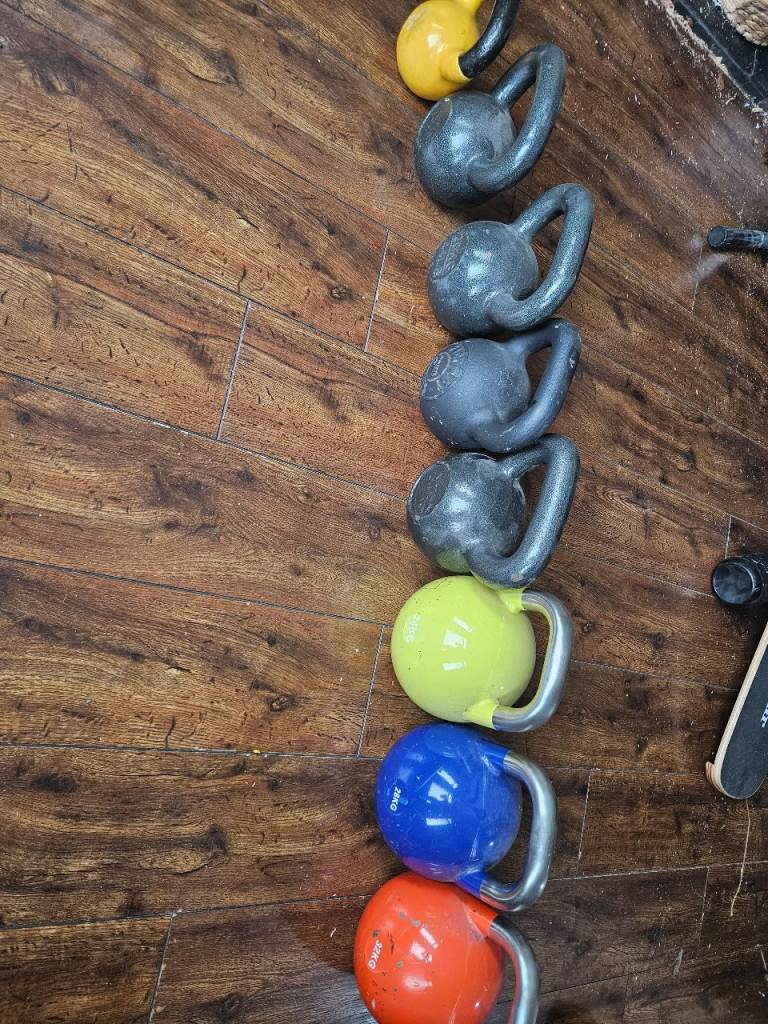 Set of Kettlebells - Various Weights, Good Condition