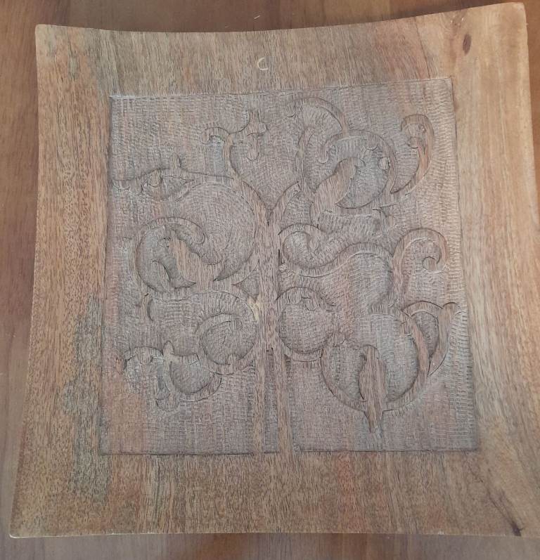 Wood Tree / Bird Platter