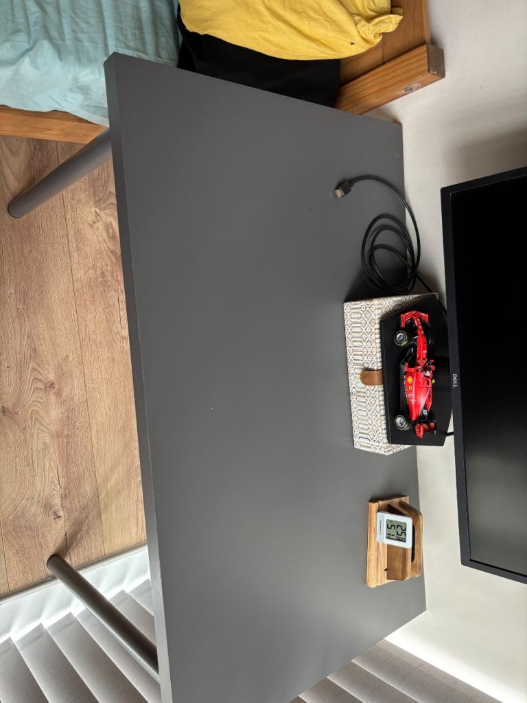 Grey Metal Desk / Table – Good Condition, used only for a year