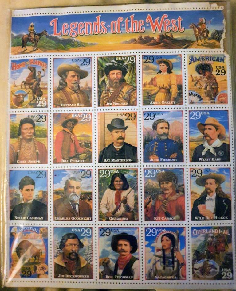 Legends of the west stamps