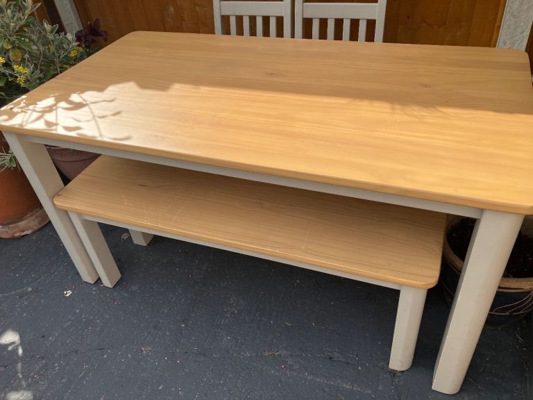 Free dining table and bench 