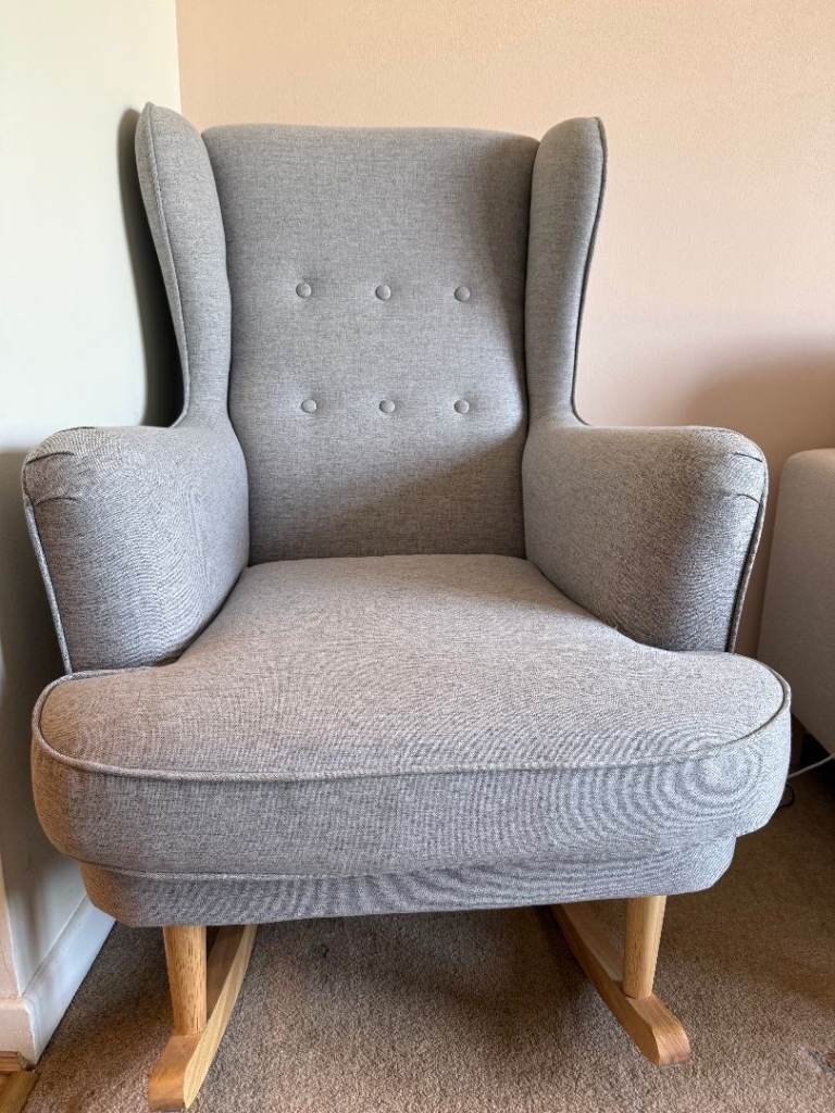 Habitat Callie Rocking Chair – Grey Fabric, Excellent Condition