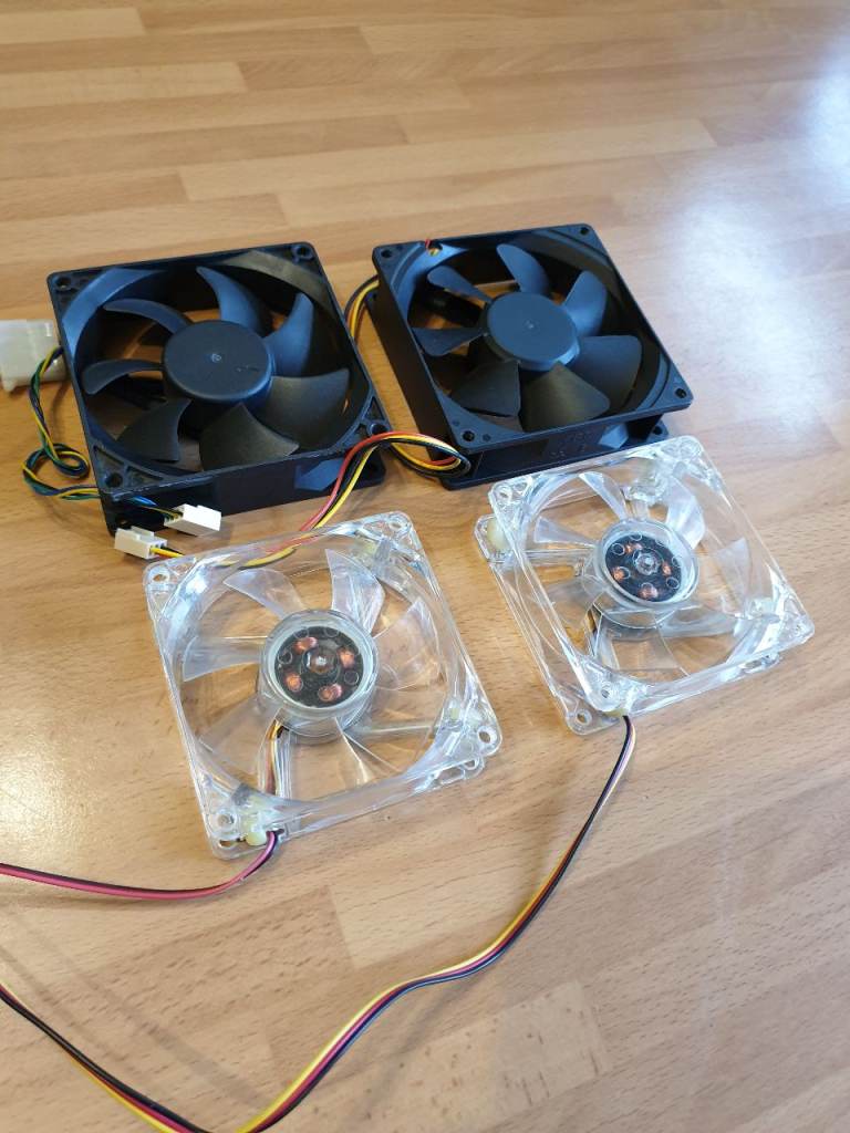 2x80mm and 2x92mm PC Case Fans